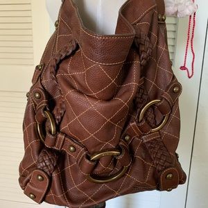 Isabella Fiore Carina Boho Leather Shoulder Bag